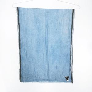 agnes b. ストール ショール 大判 シルバーラメ入り コットン フリンジ