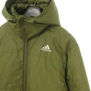 adidas 中綿 ジャケット ブルゾン フード付き スポーツ カジュアル M オリーブ