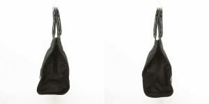 TORY BURCH エラ トートバッグ ナイロン × エナメル ミドルショルダー 肩掛け ブラック