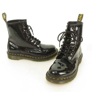 Dr.Martens 1460 W PATENT 8 EYE BOOT エナメル UK4 ブラック