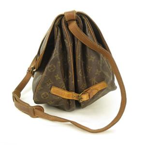 LOUIS VUITTON モノグラム ソミュール35 M42254 ショルダーバッグ 両面フラップ 廃番