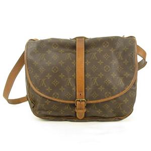 LOUIS VUITTON モノグラム ソミュール35 M42254 ショルダーバッグ 両面フラップ 廃番