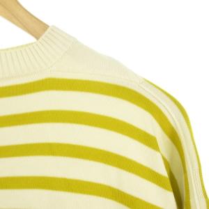 Le Tricoteur COTTON BORDER GUERNSEY SWEATER ニット ボーダー 42 イエロー 0915