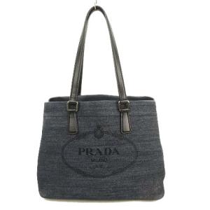 1BG356 2DDLE F0A17 ヴィテロ トートバッグ  デニム レザー 黒