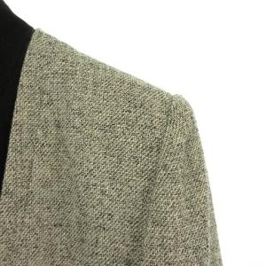 Christian Dior ヴィンテージ ツイード メルトン レイヤードデザイン ジャケット 1B S グレー 0924