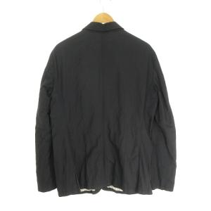 GIORGIO ARMANI 黒タグ テーラードジャケット ブレザー シングル 2B 本切羽 52 ネイビー