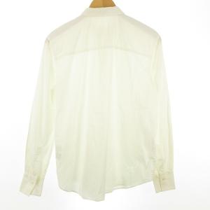 BRUNELLO CUCINELLI スモールカラー シャツ ブラウス 長袖 貝ボタン M 白 ホワイト IBO27 0929