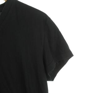 PRADA Tシャツ カットソー Vネック 半袖 S 黒 ブラック IBO27 1003