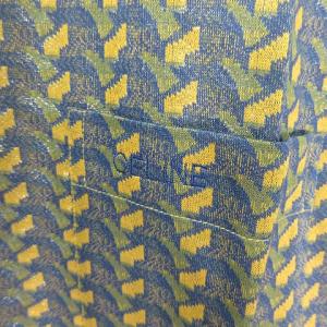 CELINE ヴィンテージ ポロシャツ トップス オーバーサイズ 総柄 半袖 XXL ネイビー系 IBO27