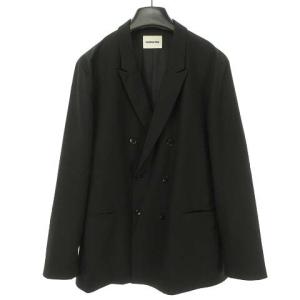 ダブル 6B ジャケット テーラード ブレザー L ブラック