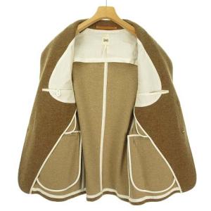 SCYE BASICS ウール コットン シングル 2B ジャケット テーラード ブレザー 36 ブラウン 5113-43500