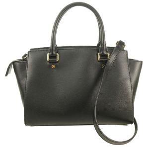MICHAEL KORS ハンドバッグ ショルダーバッグ 2way セルマ ミディアム レザー 30S3GLMS2L 黒 ブラック ゴールド金具