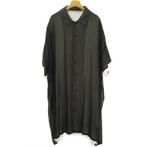 Y's YO-P21-222 21SS レイヤード ロング ブラウス ワンピース 1 2 黒