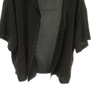 LIMI feu ヨウジヤマモト LD-B13-500 ボックス ワイドシルエット シャツ ブラウス 半袖 2 ブラック