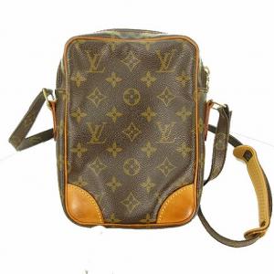 LOUIS VUITTON M45266 モノグラム ダヌーブ ショルダーバッグ レザー 茶