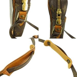 LOUIS VUITTON M45266 モノグラム ダヌーブ ショルダーバッグ レザー 茶