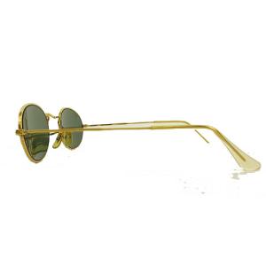 Ray-Ban ヴィンテージ B&L W0976 オーバル サングラス ゴールド レンズ グリーン メタル