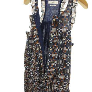 ISABEL MARANT ETOILE 18P030E 18SS ノースリーブ ワンピース オールインワン 36 ネイビー