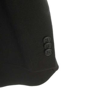 EMPORIO ARMANI シングル 3B ジャケット テーラード ブレザー ストレッチ 48 ブラック