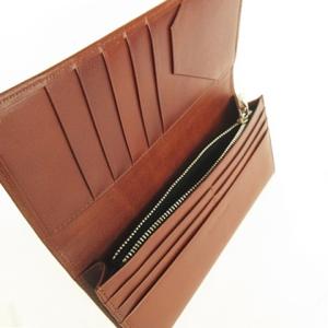 Paul Stuart 財布 小銭入れあり 牛革 カウレザー ワンポイント型押し ブラウン