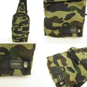 PORTER エイプ A BATHING APE コラボ 1stカモ 迷彩 ボディバッグ ワンショルダーバッグ