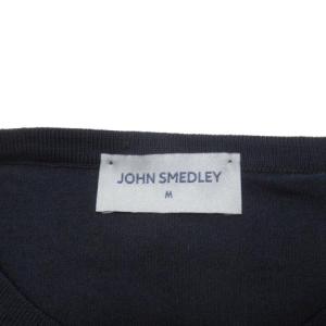 JOHN SMEDLEY カーディガン 長袖 コットンニット M 紺 ネイビー X
