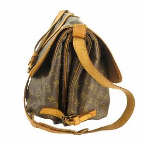 LOUIS VUITTON M42254 モノグラム ソミュール35 ショルダーバッグ 茶