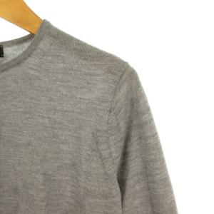Drawer カシミヤ シルク ニット セーター 薄手 クルーネック 1 グレー