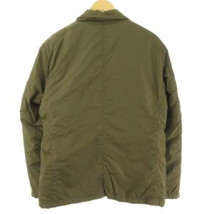 Papas ナイロン 中綿 テーラード ジャケット ブレザー 段返り カーキ M