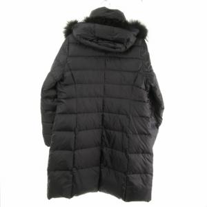 23区 ロングダウンコート ジャケット ラクーンファー 44 ネイビー