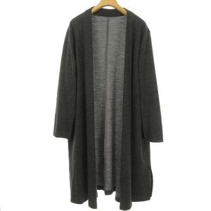 18AW ロング カーディガン 着流し ドレープ ウール ジャージー生地 チャコール