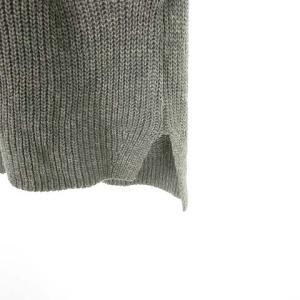 23区 リネン ノースリーブ ニット ベスト トップス 38 グレー IBO31