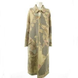 LEONARD FASHION リバーシブルコート 総柄 彫刻釦 46 グレー