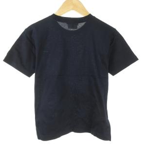 HERMES ヴィンテージ Tシャツ カットソー 半袖 クルーネック M ネイビー 1226