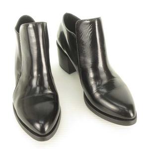 STUNNING LURE 美品 ブーティ ショートブーツ チャンキーヒール 38 ブラック 黒 IBO33