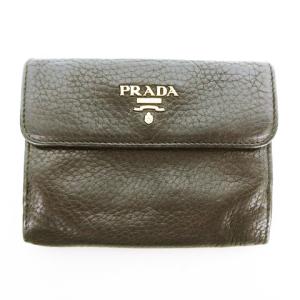 ヴィッテロ ウォレット 財布 二つ折り フラップ × スナップボタン ロゴ 小銭入れあり ブラック 黒