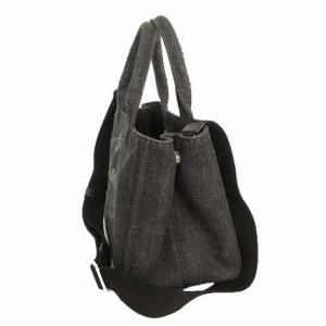 PRADA カナパ 1BG439 NERO DENIM トート ショルダー 2way デニム ブラック
