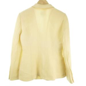 ARMANI COLLEZIONI ニット テーラード ジャケット ブレザー シングル 4B 40 クリーム IBO33 0114