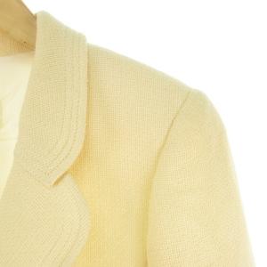 ARMANI COLLEZIONI ニット テーラード ジャケット ブレザー シングル 4B 40 クリーム IBO33 0114