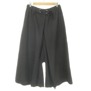 Ground Y GA-P22-100 22SS T/W ギャバジン 袴パンツ Type1 3 黒