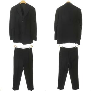 VALENTINO シングル 3B スーツ セットアップ ジャケット スラックス 48 ブラック IBO35
