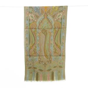 ETRO シルク ウール ペイズリー 総柄 ストール スカーフ ショール フリンジ マフラー 長方形