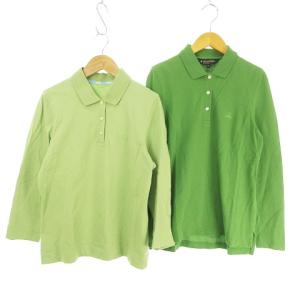 トップス おまとめ 2点セット ポロシャツ ロゴマーク刺?入り 長袖 ＆ 七分袖 IBO35