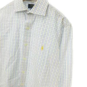 POLO RALPH LAUREN 美品 EASY CARE チェック シャツ フォーマル カジュアル コットン 長袖 14.5 32