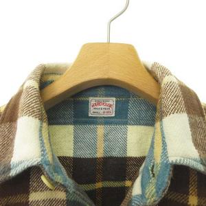 WAREHOUSE ヘビーフランネルシャツ ネルシャツ チェック 長袖 S 14-14.5 マルチカラー