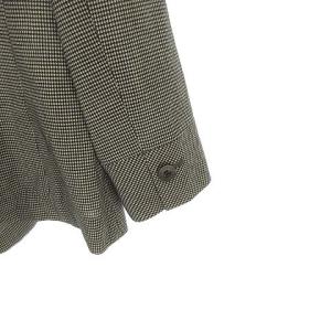 Aquascutum 美品 千鳥格子 ラペルカラー シングル ジャケット テーラード ブレザー  11 グレー系 IBO33