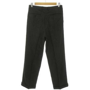 GIVENCHY ムッシュ MONSIEUR ワイド スラックス パンツ ボトムス ツータック チャコール IBO33