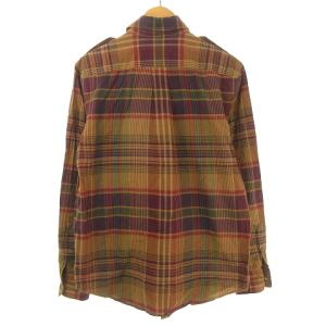 RALPH LAUREN エポレット チェック シャツ 長袖 4 160 ブラウン系 IBO33 0207