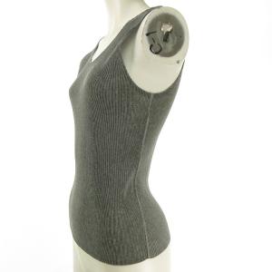 PLEATS PLEASE ISSEY MIYAKE プリーツ ノースリーブ カットソー ブラウス Uネック 3 グレー PP21-FK201 0215