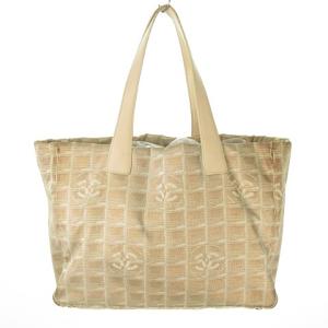CHANEL ニュートラベルライン PM トートバッグ ハンドバッグ ナイロン レザー ピンク系